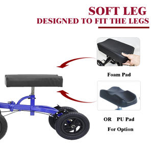 सभी इलाके फोल्डेबल पुनर्वास लोहे के घुटने वाले वयस्क रोलेटर वॉकर सहायता - Product Image 5