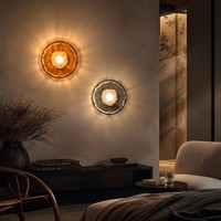 Appliques murales au design européen moderne, luminaires de chevet Honewhotel, verre fumé, éclairage LED doré, utilisation intérieure, salon