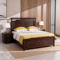 Lit plateforme en bois massif de haute qualité au design moderne, écologique, couleur personnalisable, taille King, mobilier de chambre à coucher en gros