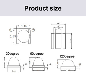 SMD LED lamba yuvası 3535 seramik top kafa kızılötesi ışık yayan diyot 740nm 850nm 940nm sıcak beyaz renk - Product Image 4