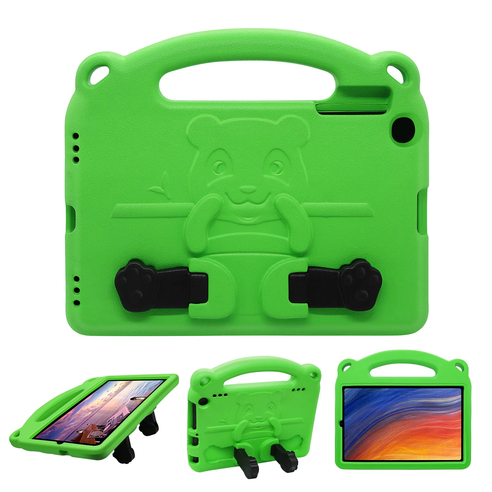 테디 베어 EVA 폼 케이스 ipad mini, ipad mini 용 강력한 프로텍터, apple iPad mini 1 2 3 4 5 스탠드 핸들 포함