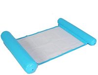 Chaise-lit flottante à dossier double usage, pliable, en tissu PVC et polyester, pour loisirs aquatiques, style Internet Red.