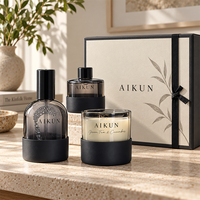 AIKUN Solution Complète Personnalisée de Luxe, Diffuseur de Parfum en Rotin Naturel à Longue Durée avec Bâtonnets, Marque Privée