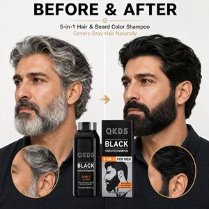 Champú Tinte para el Cabello de Acción Rápida QKDS para Hombres, Botella de 250 ml, Fórmula Herbal, Suave para el Cuero Cabelludo, Color Duradero Visible Antes del Uso - Product Image 3