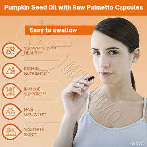 Venda quente Óleo De Semente De Abóbora Softgels Cápsulas Saw Palmetto Suplemento De Crescimento De Cabelo Óleo De Semente De Abóbora Softgel - Product Image 4