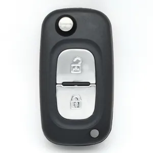 Whole Sale Button Uncut Blank Blade Ersatz Flip Remote Key Gehäuse Autos chl üssel Shell Case für Renault