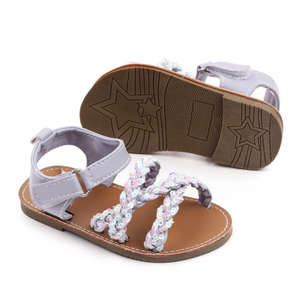 Sandales décontractées scintillantes et respirantes pour petites filles, couleurs mélangées, avec effet couineur - Product Image 5