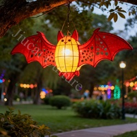 Maßgefertigte Tier-Laternen Traditionelle Rote Seiden-Chinesische Laternen Halloween-Fledermaus-Laterne für Halloween-Festival-Dekoration