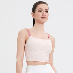 Women's Sports <b>Bra</b> With Padded Molded Cup High Support Yoga Running Fitness Top White Light <b>Blue</b> Light Purple S M L XL - Product Image 3