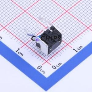 TS666ZJ Tactile Switch Through hole Component (THT) Switch Single Pole Single Throw Round Button 2.5N Right Angle Insert - Product Image 2