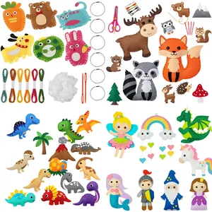 Kit de couture d'animaux en feutre écologiques Jumon, artisanat éducatif pour enfants débutants, jouets en peluche pour filles et garçons de 7 à 12 ans - Product Image 3