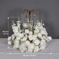 Künstliche Seidenrosen Hochzeits-Blumendekoration Handgefertigter Moderner Kerzenring Tischdekoration für Empfänge