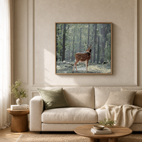 Kit de Peinture par Numéros DIY 40x50cm, Toile Pré-imprimée, Ensemble de Peinture Cerf et Forêt, Art Mural pour Adultes Débutants, Décoration Intérieure