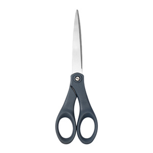 Stainless Steel Scissors Straight Head Dark Gray Home Office Craft Paper Cutting 0244 Bulk First Class Product - Product Image 3