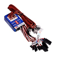 Jeu de 12 lumières flash LED RC pour modèles réduits intelligents de voitures en plastique télécommandées Lumières artificielles de voiture