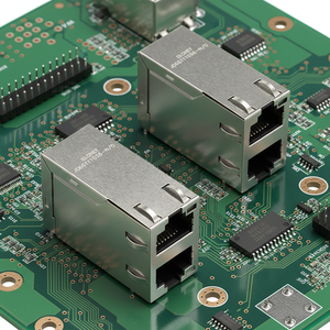 Transformador Integrado GLGNET Precio <span class=keywords><strong>de</strong></span> Fábrica 1X1 100/1000BT con EMI TAB con LED Blindado Magnético Conector POE RJ45 <span class=keywords><strong>de</strong></span> Bronce Fosforoso - Product Image 6