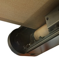 Auvents motorisés à cassette complète en alliage d'aluminium, auvent rétractable pour porte, auvent pour café, restaurant, couvre-fenêtres, luxe, robuste
