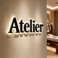 Lettres en acrylique 3D personnalisées rétroéclairées, logo LED rétroéclairé, enseigne extérieure imperméable pour les commerces de détail et les murs de bureaux