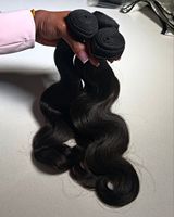 Extensions de Cheveux Humains Vierges Ondulés Naturels Noirs, Double Trame, Cuticules Alignées, Vente en Gros pour Dropshipping – Fournisseur