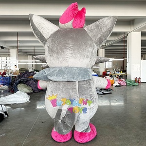 Costume de mascotte de loup en fourrure réaliste géant gonflable pour <span class=keywords><strong>cosplay</strong></span> personnalisé, costume de loup en peluche pour adulte - Product Image 4