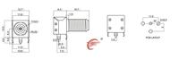 Venta Directa de Fábrica, Conector de Radiofrecuencia Personalizado, Carcasa de Aleación de Cobre y Zinc, Distancia Central, Altura 6.3mm, Modelo IF-08B-6.3