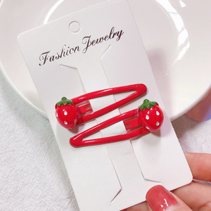 Cute Children's BB Clip <strong>Girl</strong> <strong>Fashion</strong> <strong>Hair</strong> <strong>Accessories</strong> <strong>Hair</strong> Rope Red Strawberry <strong>Hair</strong> Clip - Product Image 3
