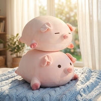 Peluche personnalisée cochon gras, coussin souple animal de la ferme, oreiller cochon couché, cadeau mignon, décoration intérieure, vente en gros usine