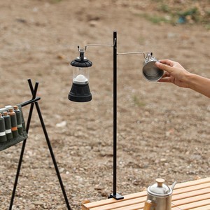 Support de lampe pliable en alliage d'aluminium pour l'extérieur, 91 cm, trois sections, portable, pour camping et pique-nique - Product Image 3