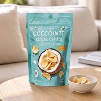 Sachet refermable mat avec trou de suspension pour chips de noix de coco grillées, emballage alimentaire en gros