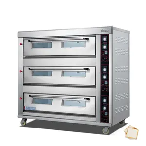 Industrial Bakery Oven Prices Turkey 3 Deck 9 Trays Gas Big Arabic Pita Bread Oven