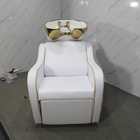 Fauteuil de lavage de luxe pour salon de coiffure, lit de shampoing exclusif pour barbier, chaise de lavage de cheveux pour salon de coiffure
