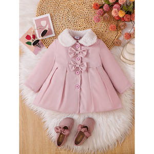 Abrigo <span class=keywords><strong>de</strong></span> Invierno para Niñas, con Cuello <span class=keywords><strong>de</strong></span> Piel Sintética, Doble Lazo, Botones, Corte en A, Plisado, Forrado <span class=keywords><strong>de</strong></span> Felpa, Cálido y Suave, para Bebés y Niñas Pequeñas - Product Image 5