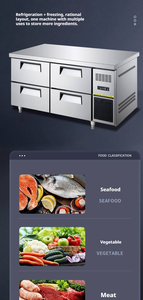 Nuelead NE-1013 80cm อุปกรณ์ระบายความร้อนด้วยอากาศเชิงพาณิชย์สแตนเลส290L สี่ลิ้นชักใต้เคาน์เตอร์ตู้เย็น - Product Image 2