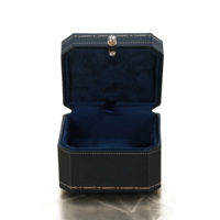 Caja de Joyería Octogonal Vintage de Lujo Personalizada, Caja de Empaque para Anillos y Colgantes con Borde de Papel de Oro