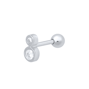ROXI S925 Pendientes de Plata de Ley con Forma de 8 y Diamantes, Chapados en Oro de 18k - Product Image 2