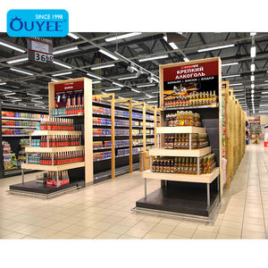 סופרמרקט לקשט עיצוב גונדולה מדפי סופרמרקט מדפי מתכת ענק היפרמרקט מדף מדף מדפי - Product Image 1