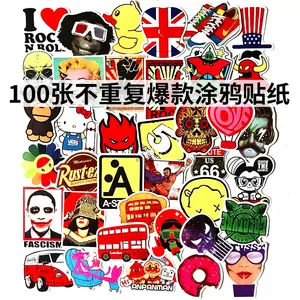 100 Pcs Horror Koele Stickers voor Skateboard Motorfiets Auto Styling Laptop Koelkast Bagage Fiets Graffiti PVC Waterdicht Sticker
