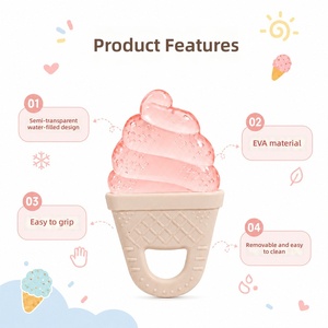 <span class=keywords><strong>Mordedor</strong></span> de Silicona para Bebé, Nuevo Juguete de Dentición con Forma de Helado, Juguete Masticable de Grado Alimenticio para Bebés, para Moler <span class=keywords><strong>Dientes</strong></span> - Product Image 4