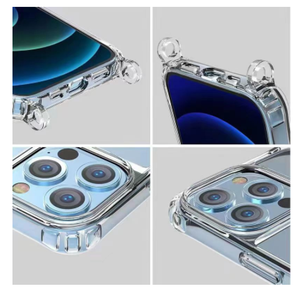 Collier Lanière Épaule Corde <span class=keywords><strong>Cordon</strong></span> Transparent TPU Acrylique Téléphone Cas Pour <span class=keywords><strong>iPhone</strong></span> 15 Pro Max Dos Couvre <span class=keywords><strong>avec</strong></span> sangles <span class=keywords><strong>iPhone</strong></span> 14 Pro Max - Product Image 2