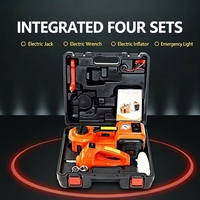 Cric hydraulique électrique multifonctionnel portable pour voiture 12V DC avec clé électrique, pompe à air et marteau