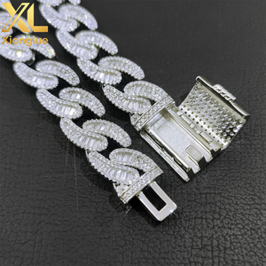 Collar de cadena cubana de 14 mm con circonitas cúbicas, estilo hip hop, chapado en oro, grueso, para hombre, estilo rapero, con incrustaciones de circonitas. - Product Image 6