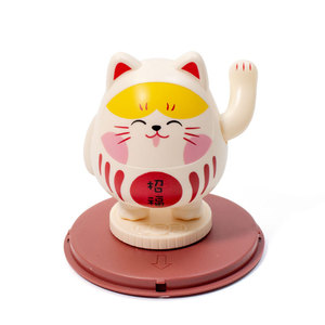 <span class=keywords><strong>Pas</strong></span> <span class=keywords><strong>cher</strong></span> Fortune Main faisant signe chat solaire chat porte-bonheur <span class=keywords><strong>maneki</strong></span> <span class=keywords><strong>neko</strong></span> solaire mignon grosse tête petits yeux et grands yeux chat de fortune - Product Image 2
