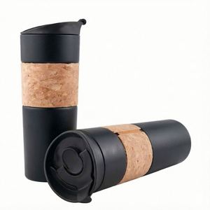 2026 New Design Modern Industrial Style <b>Insulated</b> Cup Stainless Steel Coffee <b>Mug</b> with Protective Cork Ring for Office & Commute - Product Image 3