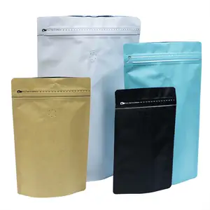 บรรจุภัณฑ์กระเป๋าพร้อมถุงขัดผงซองวาล์ว 250G ออกแบบซิป Ziplock ซีลกระสอบผนึกถุงกาแฟ