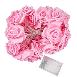 Guirlande lumineuse LED en forme de rose de 1,5 m, alimentée par USB, pour mariage, fête, anniversaire, festival, décoration intérieure et extérieure - Product Image 6