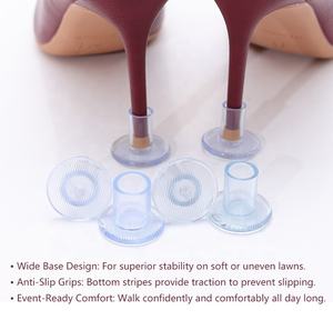 Embouts de remplacement noirs transparents antidérapants et anti-bruit pour talons hauts, protections de talon pour chaussures à talons hauts - Product Image 2