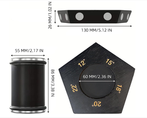 滚刀磨刀器套件-滚刀磨刀器系统5磁角12/15/18/20/22小刀 - Product Image 5