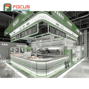 Modern Coffee Display Rack Retail Mug Display <b>Shelf</b> Walnut Finish Cafe Product Display Rack - Product Image 2