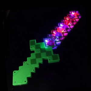 New dạ quang 9-ánh sáng <span class=keywords><strong>LED</strong></span> nhấp nháy âm nhạc lưới bánh răng Thanh Kiếm đồ chơi pixel kim cương thanh kiếm ánh sáng lên đồ chơi - Product Image 4
