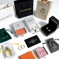 Boîtes à bijoux coulissantes en carton beige crème personnalisées pour bagues, colliers et boucles d'oreilles
